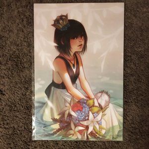 NEW, SIGNED Anime Gal in a Crown Print